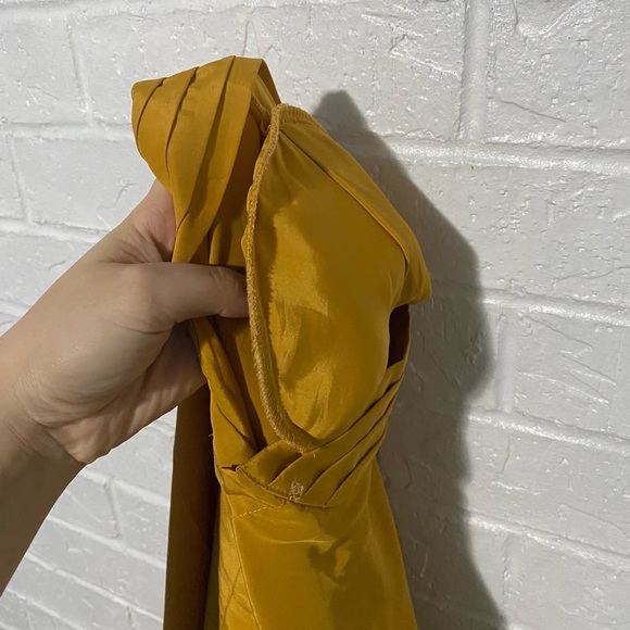 Worthington Vintage 80s Mustard Yellow Button Up Blouse - Picture 7 of 10